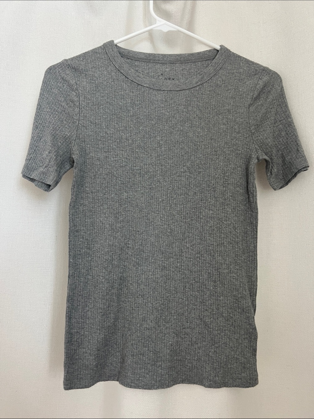 A New Day Heather Gray Ribbed Tee - X-Small